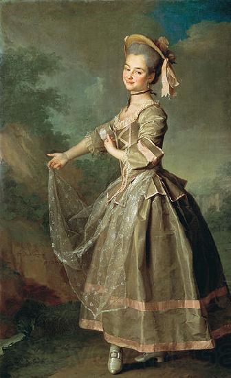 Dmitry Levitzky Portrait of a student of the Empress School for Noble Maidens Ekaterina Ivanovna Nelidova